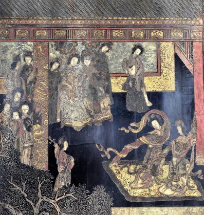 Palace Life Unfolding: A Chinese Lacquer Screen from 1672 | The